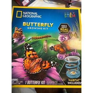National Geographic Butterfly Growing Kit Kids OS Blue New STEM Science Habitat